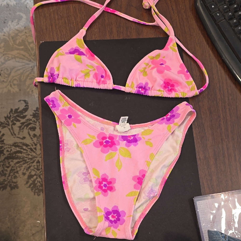 .MAC Cosmetics Pink and Purple Bikini Set